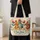 Colorful Floral Hens for Farmhouse Errands and Chicken Lover Gifts for Her and Friends Quilted Tote Bag - 4