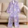 Kawaii Bunny Strawberry Pastel Lavender Cozy Gift for Relaxed Evenings at Home Women Satin Pajamas Set - 5