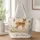 Spotted Fawn and Butterfly Meadow for Cottage Garden Days and Woodland Lovers Quilted Tote Bag - 1