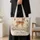 Spotted Fawn and Butterfly Meadow for Cottage Garden Days and Woodland Lovers Quilted Tote Bag - 4