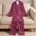 Hot Pink Leopard Motif Glam Night Look For Vacations, Festivals, And Gifts For Women Satin Pajamas Set - 5