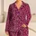 Hot Pink Leopard Motif Glam Night Look For Vacations, Festivals, And Gifts For Women Satin Pajamas Set - 1
