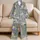 Misty Sage Floral Garden for Cozy Spring Nights, Relaxed At-Home Gifts For Her Satin Pajamas Set - 5