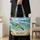 Sea Turtle Beach Scene for Coastal Getaways and Summer Gifts for Ocean Lovers and Travelers Quilted Tote Bag - 4