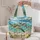 Sea Turtle Beach Scene for Coastal Getaways and Summer Gifts for Ocean Lovers and Travelers Quilted Tote Bag - 5