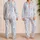 Soft Blue Candy Stripe Bunny Bear Cozy Home Nights And Sleepy Weekends For Women Gift Satin Pajamas Set - 2