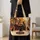 Autumn Witch Café Scene with Black Cats for Halloween Outings and Cozy Fall Gifts Quilted Tote Bag - 4
