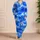 Royal Blue Cloud Mist Resort Wear For Summer Getaways And Relaxed Coastal Vacation Days Satin Pajamas Set - 4