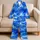 Royal Blue Cloud Mist Resort Wear For Summer Getaways And Relaxed Coastal Vacation Days Satin Pajamas Set - 5