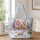 Pink Snowy Christmas Cottage Scene for Holiday Gifting and Cozy Winter Celebrations Quilted Tote Bag - 1