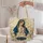 Virgin Mary Blue Gold Devotional Art for Prayer and Catholic Gifts Quilted Tote Bag - 5