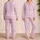 Soft Pink Lilac Hearts, Bows, And Stars For Cozy Nights, Gifts, And Everyday Home Satin Pajamas Set - 2