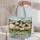 Sheep Family in a Wildflower Meadow for Cottagecore Country Living and Farm Lovers Quilted Tote Bag - 5