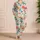 Tropical Hibiscus Sea Turtle Coastal Resort Getaway Ivory Vacation Style for Women Satin Pajamas Set - 4