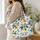 Watercolor Lemons and Blue Blossoms for Sunny Cottage Kitchen and Springtime Gifting Quilted Tote Bag - 3