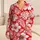 Red And White Hibiscus Tropical Botanical Resort Wear Holiday Gift For Women Vacation Satin Pajamas Set - 1