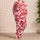 Red And White Hibiscus Tropical Botanical Resort Wear Holiday Gift For Women Vacation Satin Pajamas Set - 4