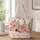 Pink Makeup Vanity Essentials for Beauty Lover Birthday Gift and Glam Travel Style Quilted Tote Bag - 1