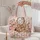 Pink Makeup Vanity Essentials for Beauty Lover Birthday Gift and Glam Travel Style Quilted Tote Bag - 5