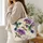 Hummingbird Pair Among Violet Blooms for Nature-Loving Gardeners and Birdwatchers Gift Quilted Tote Bag - 3