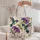 Hummingbird Pair Among Violet Blooms for Nature-Loving Gardeners and Birdwatchers Gift Quilted Tote Bag - 5