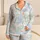 Pastel Cloud Blossoms For Cozy Lounging And Sweet Summer Nights At Home For Women Satin Pajamas Set - 1