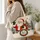 Santa Claus Christmas Snowflake Scene for Festive Holiday Gifting and Winter Cheer Quilted Tote Bag - 3