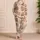 Morandi Teddy Bear Lounge Style For Cozy Nights At Home, Women Apricot Beige Charm Satin Pajamas Set - 4