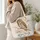 Owl Crescent Moon and Stars for Cozy Christmas Nights and Winter Gift Giving Women Quilted Tote Bag - 3
