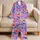 Lilac Watercolor Florals for Cozy Summer Evenings, Relaxed Home Style for Women Satin Pajamas Set - 5
