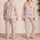 Pastel Floral Heart Homewear For Cozy Nights, Vacations, And Gift Giving For Women Satin Pajamas Set - 2