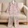 Pastel Floral Heart Homewear For Cozy Nights, Vacations, And Gift Giving For Women Satin Pajamas Set - 5