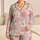 Pastel Floral Heart Homewear For Cozy Nights, Vacations, And Gift Giving For Women Satin Pajamas Set - 1