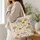 School Bus, Pencil & Sunflower Classroom Motifs for Back to School Teacher Gift Style Quilted Tote Bag - 3
