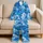 Cerulean Wave Motif for Coastal Evenings, Resort Getaways, and Relaxed Gift Giving Satin Pajamas Set - 5