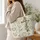 Christian Dove And Floral Cross Faith Gift For Her, Peaceful Everyday Inspiration Quilted Tote Bag - 3