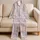 Powder Blush Marble for Cozy Nights, Home Relaxing, and Everyday Gifting for Women Satin Pajamas Set - 5