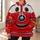Red Fire Truck Character Front for Halloween Cosplay and Family Costume Events All-over Print Hoodie (Lightweight) - 6