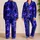 Midnight Indigo Aurora Ribbons For Summer Lounge Nights And Vacation Wear At Home Satin Pajamas Set - 2