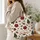 Christmas Patchwork Poinsettias, Trees And Snowflakes For Cozy Holiday Giving Quilted Tote Bag - 3