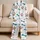 Light Blue Paw And Bone Motif Gift For Summer Nights, Dog Lovers And Pet Fans At Home Satin Pajamas Set - 5