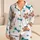 Light Blue Paw And Bone Motif Gift For Summer Nights, Dog Lovers And Pet Fans At Home Satin Pajamas Set - 1