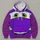 Purple Cartoon Car Face for Theme Park Days and Family Cosplay All-over Print Hoodie (Lightweight) - 4