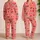 Watermelon Hearts Coral Pink Cozy Summer Sleepovers, Gifts for Women and Teens Year Round Satin Pajamas Set - 2