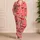 Watermelon Hearts Coral Pink Cozy Summer Sleepovers, Gifts for Women and Teens Year Round Satin Pajamas Set - 4