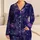 Midnight Indigo Violet Celestial Swirl For Cozy Nights, Travel, And Relaxed Days Satin Pajamas Set - 1
