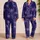 Midnight Indigo Violet Celestial Swirl For Cozy Nights, Travel, And Relaxed Days Satin Pajamas Set - 2
