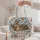 Woodland Raccoons, Hedgehog and Mushrooms for Cozy Autumn Forest Nature Lovers Quilted Tote Bag - 5