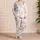 Pastel Shell Motifs Resort Lounge Sleepwear For Women, Coastal Vacation Nights At Home Satin Pajamas Set - 4