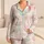 Pastel Shell Motifs Resort Lounge Sleepwear For Women, Coastal Vacation Nights At Home Satin Pajamas Set - 1